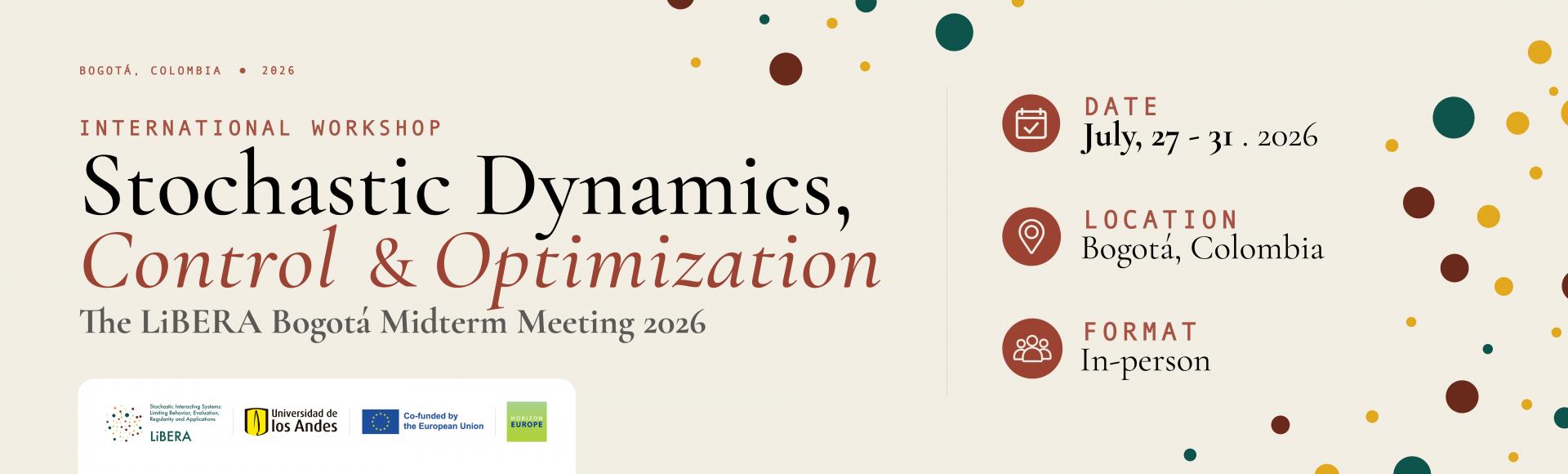 Stochastic Dynamics, Control & Optimization